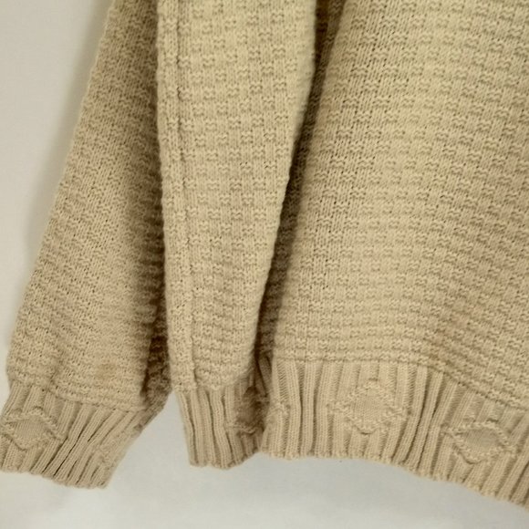 Liz Thomas LT Casuals Women's Size Large Embroidered Acrylic Tan Sweater - Picture 10 of 10